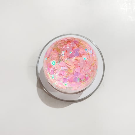 動くグリッタースマホグリップ キラキラ 綺麗 マグネット式/粘着タイプ 便利 おしゃれ 可愛い ギフトに最適[M4950]