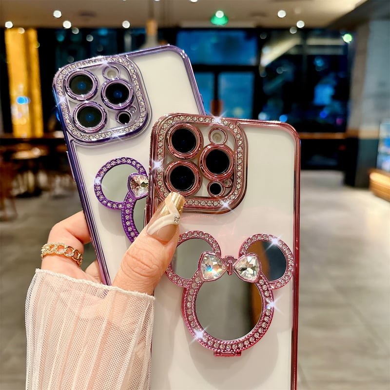 ミラー iphone17pro/17Airケース ジュエリー スタンド付 iPhone16pr