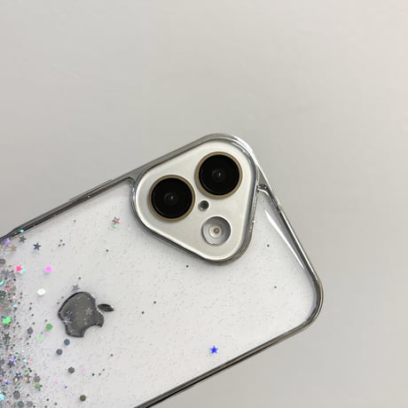 カメラ保護 iPhone16/16Proケース キラキラグリッター iPhone15/14/13/12Proカバー 透明 丈夫 女子力高い [M5000]