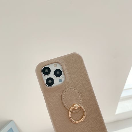 リング付レザーiphone14Plus/14proケース  高品質 高級感 iphone13mini/12/11カバー   シンプル  お揃い 実用 ファッションセンスいい[M2217]