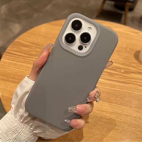 指紋防止 シリコンiPhone15/15pro/15plusケース  手さわりいい丈夫 iPhone14pro/13/12カバー シンプル風[M3938]