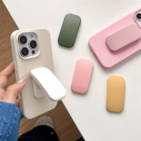 可愛いスマホスタンド 淡色系 粘着タイプスタンド 便利 横置き/縦置き 全機種対応 ギフトに最適[M5243]