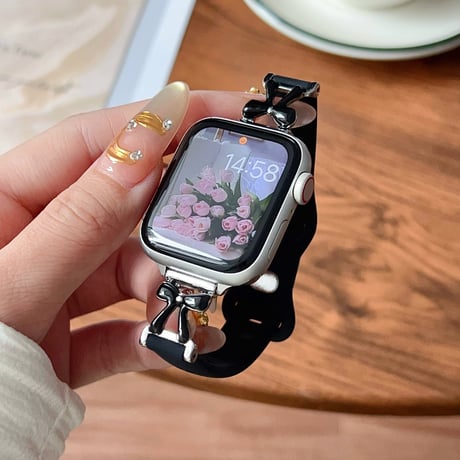 シリコン Applewatchバンド リボン アップルウォッチベルト Ultra3 series11 10 98 7 6 SE3 SE2  シンプル風 耐久性ある[M6263]