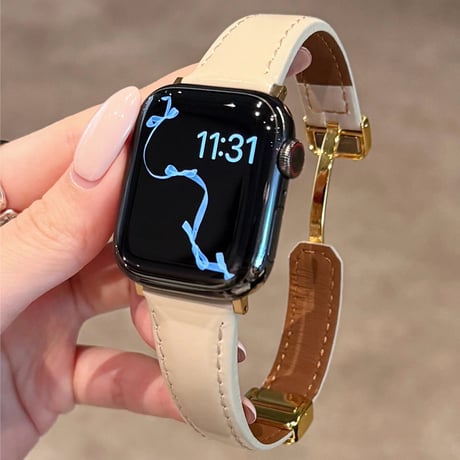 マグネット式バックル  AppleWatchベルト レザー調 艶感 AppleWatchバンド Series 12/11/10/9/8 SE Ultra4/3/2 高級感エレガント[M6726]