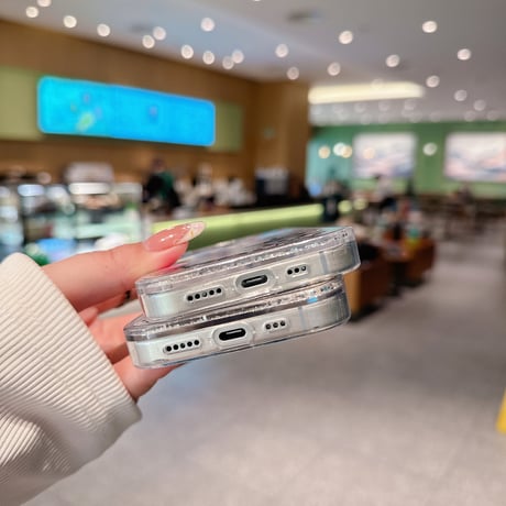 動くモンスター iPhone16pro/16ケース  液体ラメ入り iPhone15pro/14/13pro/12カバー 大人可愛い プレゼントにおすすめ[M5274]