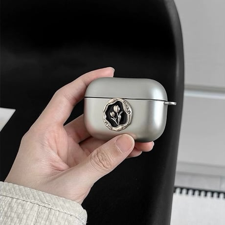 高級感 Airpods 4ケース チューリップ  Airpodspro2/proカバー Airpods3/2 ビーズストラップ/ショルダーストラップ オシャレ[M4753]