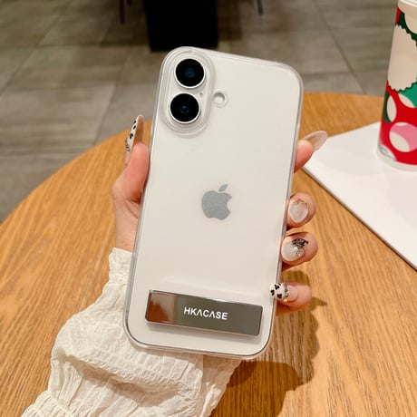 スタンド付 iPhone16plus/16proケース マット 指紋防止 iPhone15Promax/14/13miniカバー 薄型軽量 シンプル [M5403]