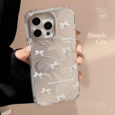 リボン柄 iPhone15pro/15ケース キラキラ アイフォン14ProMax/13pro/12ケース かわいい 女子力アップ[M4514]