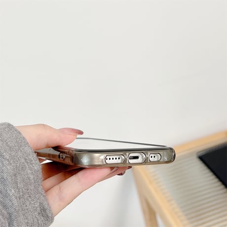 丈夫 iPhone15/15promaxケース シンプル風 アイフォン14promax/13pro/12ケース 透明感 持ち運びやすい [M4531]