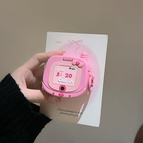 【Airpods 4】可愛いピンク Airpodspro2/proケース 鏡付 シリコン Airpods3/2カバー リング付き  ギフトに最適[M4553]
