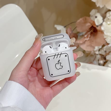 手書きアップル airpodsケース  第三世代対応 マット 高品質 airpodsproカバー    取り外しが簡単 ファッション 面白い [M1624]