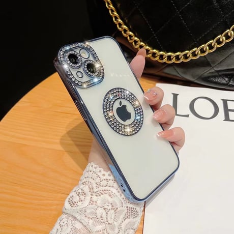 ジュエリー iPhone15/15proケース 黄ばまない キラキラ iPhone14/13/12カバー 女子力アップ きれい[M3952]
