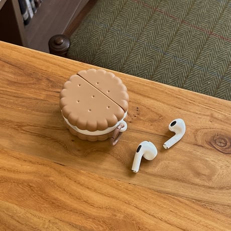 クッキー Airpods4ケース プレゼントにおすすめ AirpodsPro2ケース airpods3/2ケース リング付 食べ物デザイン[M5490]