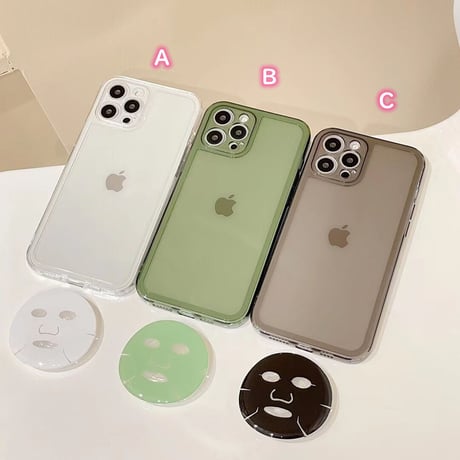 シートマスクグリップ アイフォン13/13proケース   オシャレ3色 お揃い iphone12pro /11ケース   頑丈 スマホスタンド 多機能M1144