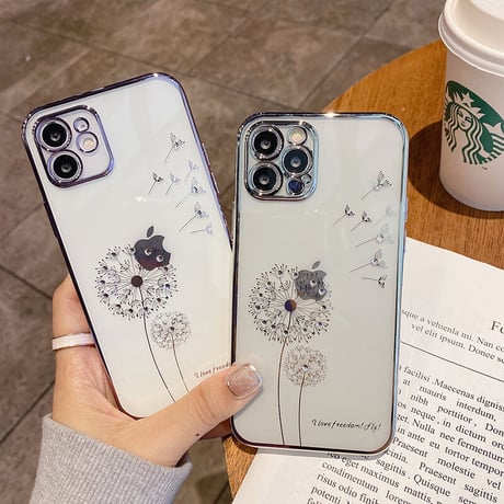 ジュエリータンポポ iphone13mini/12proケース  キラキラクリアiphone11pro/se3カバー  高品質 メッキ 頑丈 シンプル 全面保護 [M1811]