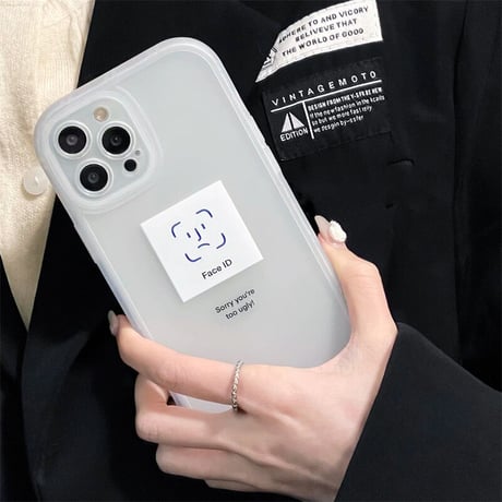 Face ID  iphone14pro/14promaxケース  マット 指紋防止 iphone13/12/11/XRカバー   可愛い シンプル 男女ファッション [M2267]
