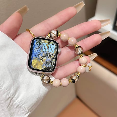 瑠璃グリポワ Apple watch10/9 バンド Ultra series8 7 6 5 4  3 2 SE SE2 オシャレアップルウォッチベルト おしゃれ 高級感[M5290]