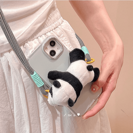 Pandaショルダーストラップ 肩掛け紐  落下防止 かわいい 全機種対応 取り付け簡単 ギフトにおすすめ[M3723]