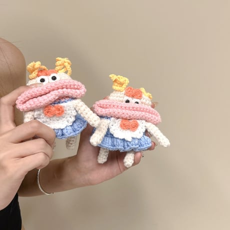 ニットgirl AirpodsPro2ケース かわいいぬいぐるみ airpods3/2/1保護カバー キュート 人気 ギフトにおすすめ[M3331]
