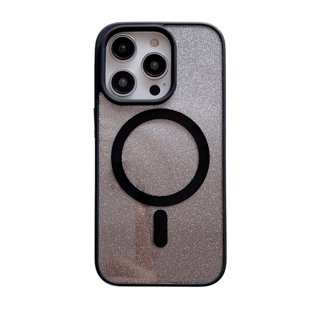 MagSafe対応 iPhone15/15proケース  キラキラインナーシート付 iPhone14/13/12proカバー 黄ばまないクリアケース[M3684]