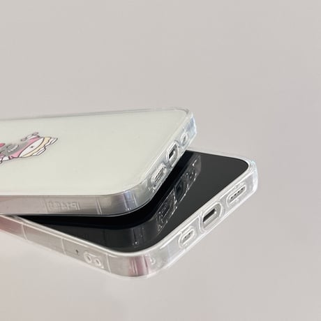 可愛い iPhone15/15Proケース クリア ダンベルをあげる女の子 iPhone14/13pro透明カバー 面白い 光沢感あり  [M3542]