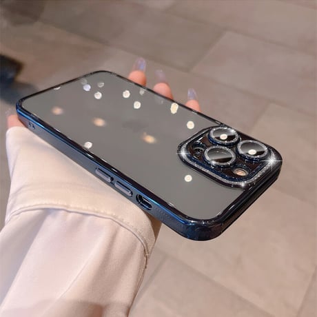 カメラ全面保護 iPhone14pro/14promaxケース キラキラおしゃれ iphone13/12カバー  滑り止め加工 黄ばまない[M2332]