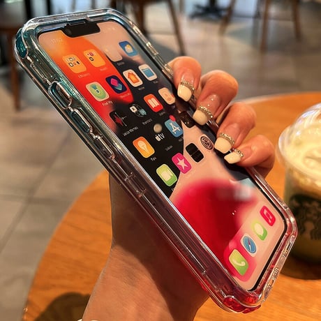 耐衝撃おしゃれ アイフォン14Plus/14proカバー グラデーションカラー iphone13/12pro/11ケース 黄ばまない  頑丈 耐久性あり[M2223]