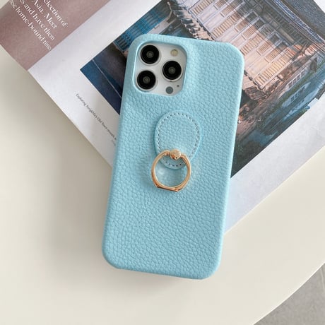リング付レザーiphone14Plus/14proケース  高品質 高級感 iphone13mini/12/11カバー   シンプル  お揃い 実用 ファッションセンスいい[M2217]