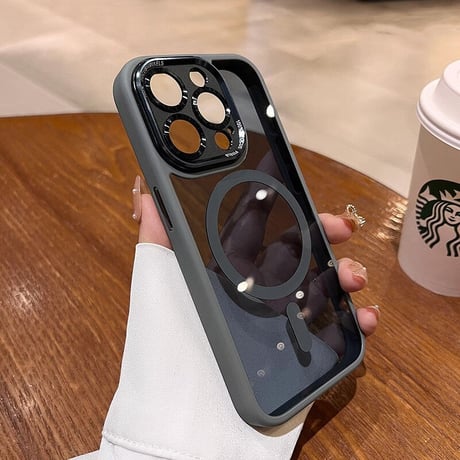 ナチュラルチタン iPhone15pro/15promaxケース ブラックチタン Magsafe対応 iPhone14/13proカバー  高級感 耐久性耐衝撃[M3571]