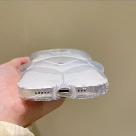 クマちゃんクリア iphone14/13promaxケース 透明艶あり アイフォン12/11カバー 可愛すぎ お揃い 男女むけ[M2164]