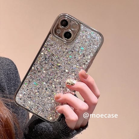 キラキラ眩しい iPhone15/15Proケース グリッター iPhone14/13promaxケース きれい お洒落女子におすすめ [M3794]
