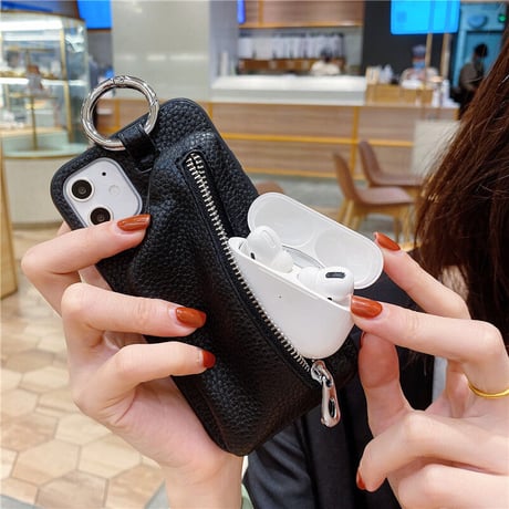 小銭入れ付 iphone14pro/13ケース レザー製 リング付きアイフォン12mini/11proカバー シンプル便利 [M2153]
