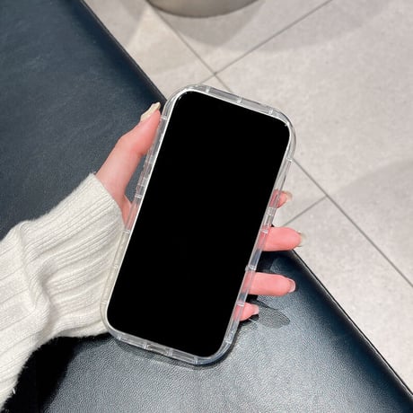 クリアiPhone15/14proケース 波紋枠レンズカバー アイフォン13/12pro/11カバー 透明 全面保護 落下防止 [M2835]