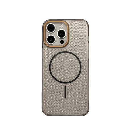 放熱仕様 iPhone16pro/16promaxケース Magsafe対応 四角耐衝撃 iPhone15pro/14/13pro/12promaxカバー シンプル 夏向け[M5371]