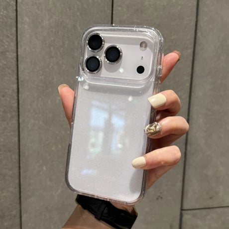 キラキラ iPhone17/16Proケース 透明 iPhone15plus/14pro/13カバー シンプル風 軽量 取り外しが簡単[M4923]