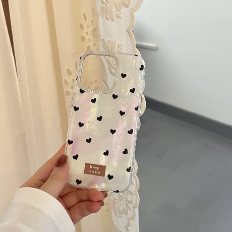 シェル風ハート柄 iphone15/15proケース  キラキラ 頑丈 iphone14/13/12カバー シック 高品質 女子力アップ[M3609]