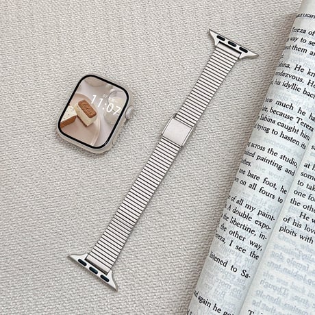 高級感 Applewatch Series10バンド 金属 Ultra2/1/SE(第2/1世代)/Series9/8/7/6/5/4/3/2/1アップルウォッチバンド エレガント[M4873]