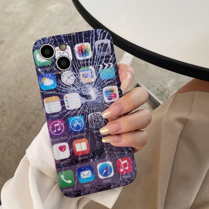 割れた画面 iphone14/13promaxケース 面白い アイフォン12 割れた画面 iphone14/13promaxケース 面白い アイフォン12