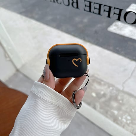 スタンド付 Airpods 4ケース ハート柄 Airpods3/2/Pro2カバー リング付 便利 丈夫 耐久性ある [M4736]