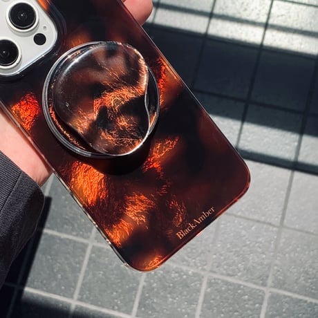 琥珀色 iPhone16/16Proケース MagSafe対応 グリップ アイフォン15プロ/14/13proカバー 美しい  秋冬に大人気 シック 多機能 [M4742]
