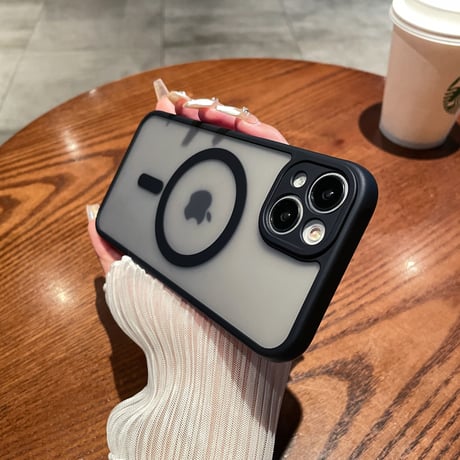 マグセーフ対応指紋付かない iphone14/14proケース 頑丈 iphone13/12pro/11proカバー 半透明 軽量 男女兼用 全面保護 [M3250]