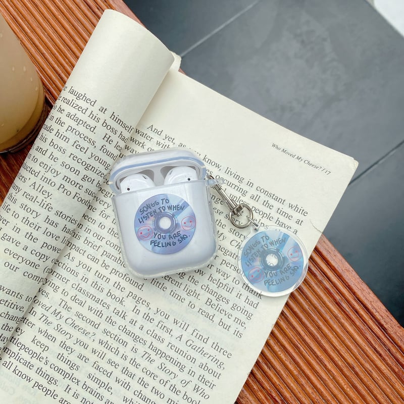 CD盤面 airpodsケース レコードアクセサリー付き airpodsproカバー 