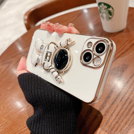 宇宙飛行士 iphone14/13promaxケース  スタンド機能 iphone12/11promaxカバー  高品質  可愛い[M2056]