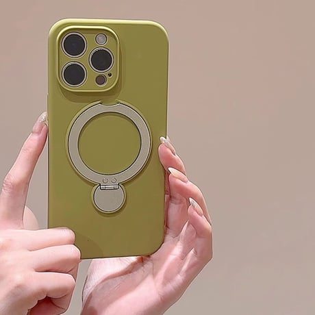 リング付 iPhone16/16Proケース Magsase対応 シリコン iPhone15/14Pro/13ケース 多機能 指紋防止 丈夫  [M4592]