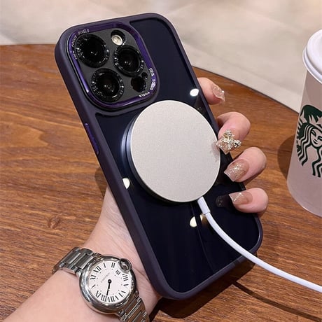ナチュラルチタン iPhone15pro/15promaxケース ブラックチタン Magsafe対応 iPhone14/13proカバー  高級感 耐久性耐衝撃[M3571]