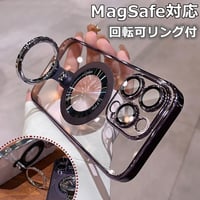 iPhone15pro/15promaxケース MagSafe対応 リング付 カメラ保護 カッコイイ 14/13/12対応[M3506]