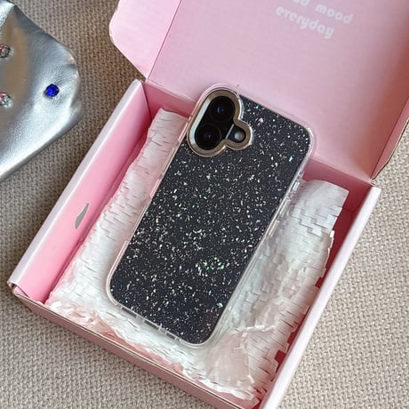 キラキラグリッター iphone16/16proカバー  頑丈 iphone15pro/14/13ケース シンプル風 シック 保護力強い [M4961]