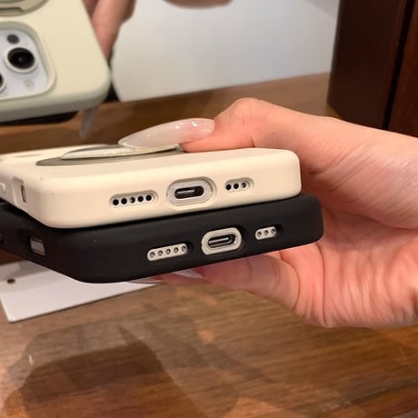 ハート柄マグネットリング iPhone16pro/16ケース 高品質シリコン アイフォン15/14pro/13/promaxカバー 耐衝撃丈夫 ワイヤレス充電 スタンド[M4953]