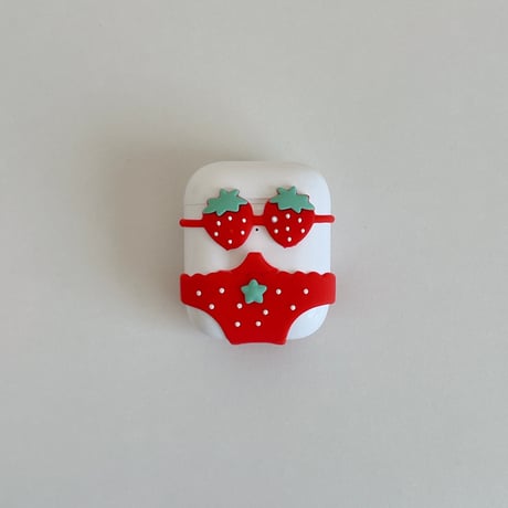 可愛すぎ Airpods Pro3ケース ストロベリー/リンゴ ビキニ Airpods4/Pro2ケース  シリコン製  ギフトにおすすめ [M5733]