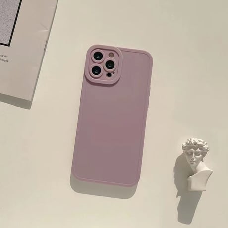 無地シンプル iphone14/13miniケース  高級感 淡色 iphone12pro/11カバー  高品質  頑丈 7色お揃い 全面保護 [M1916]